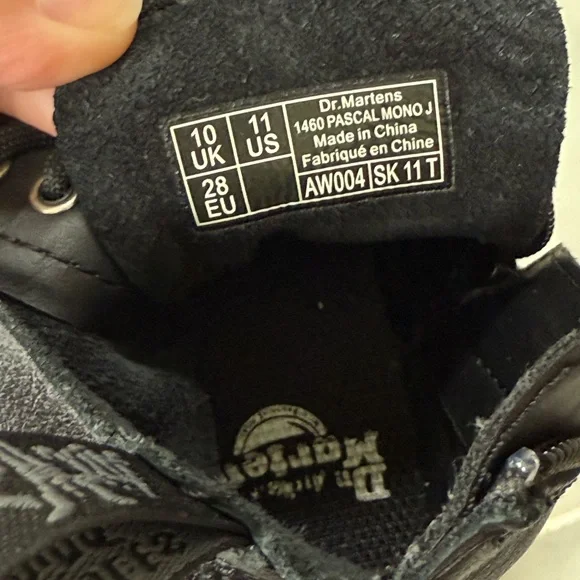 Dr. Martens 11 T Black 1460 Pascal Leather Boots - Picture 4 of 4